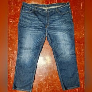 Vintage Y2K Denim Jeans Men 48 x 32 Blue Dark Wash Faded and worn